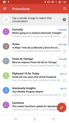 Gmail GO android App screenshot 2