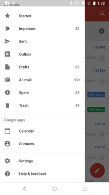 Gmail GO android App screenshot 4