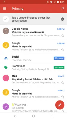 Gmail GO android App screenshot 5