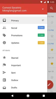 Gmail GO android App screenshot 7